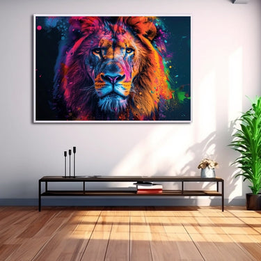 Colourful Lion Painting